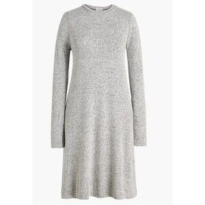 J Crew Swingy Dress in Signature Cozy Yarn Medium Pockets Knee Length Long Slv